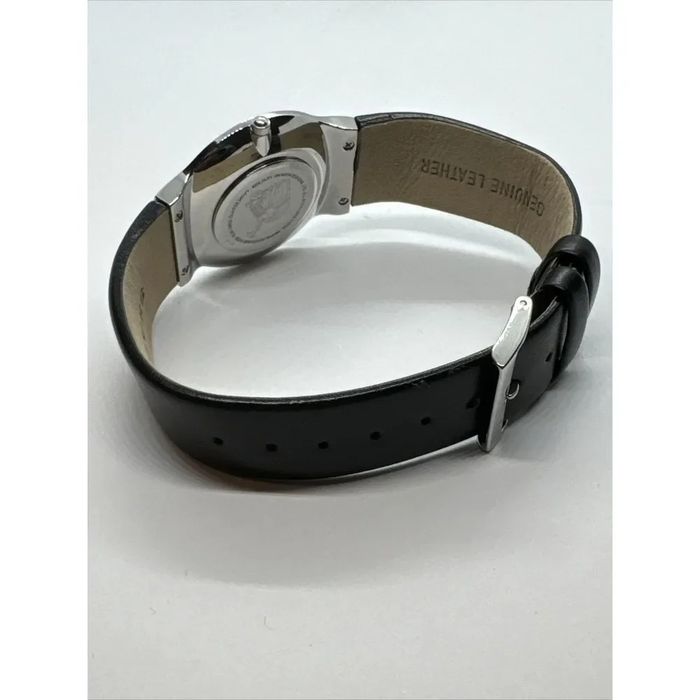 Skagen 433LSLB1 Women's Black Leather Analog Dial Quartz Wrist Watch JNA910